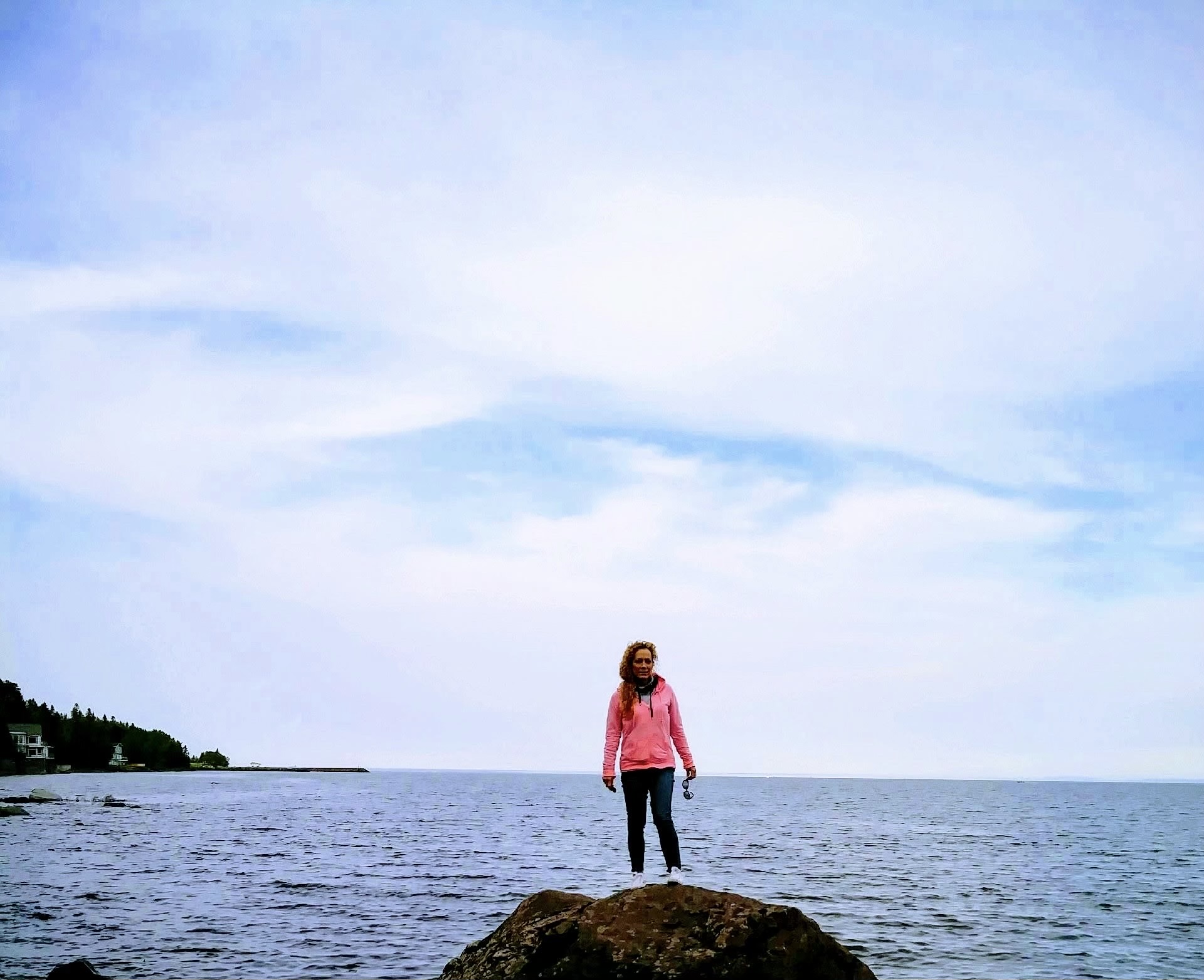 Elaina Riley Standing on a Rock Photo
